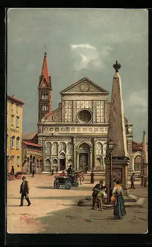 Künstler-AK Firenze, Sta. Maria Novella