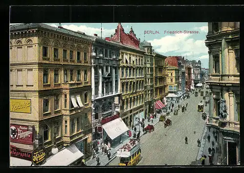 AK Berlin, Blick in die Friedrichstrasse