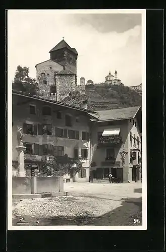 AK Chiusa D`Isarco, Ortsansicht mit Marktplatz