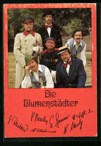 AK Musiker Die Blumenstädter gemeinsam als Band im Freien