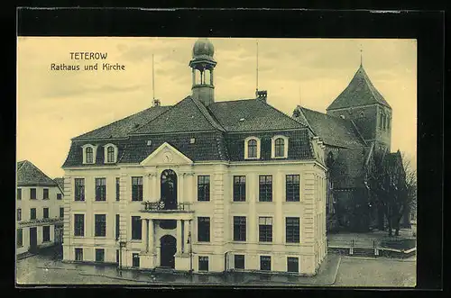 AK Teterow, Rathaus und Kirche