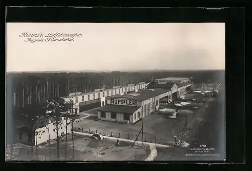 Foto-AK Sanke Nr. 2423: Berlin-Johannisthal, Flugplatz, Rumpler Luftfahrzeugbau