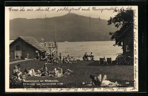 AK Krumpendorf, Strandbad und Restaurant am Wörthersee