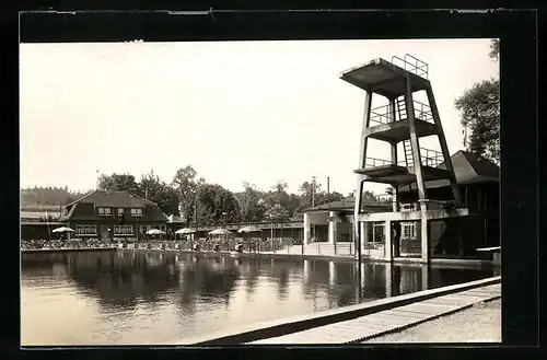 AK Markneukirchen i. Sa., Blick auf das Schwimmbad