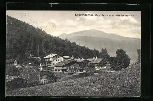 AK Bad Gastein, Cafe-Restaurant Grüner Baum im Kötschachtal