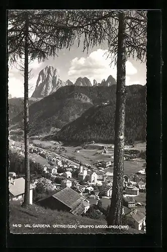 AK Ortisei / Val Gardena, Gruppo Sassolungo, Veduta Generale