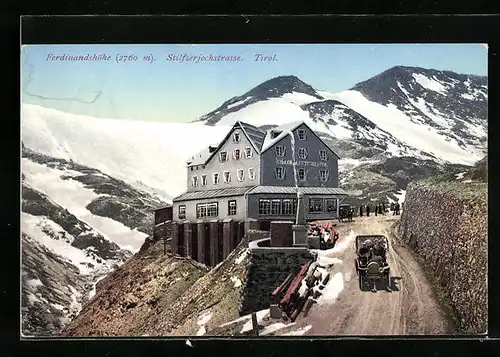 AK Ferdinandshöhe, Hotel Ferdinandshöhe und Stilfserjochstrasse