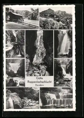 AK Dornbirn, Gütle Rappenlochschlucht, Mehrfachansicht