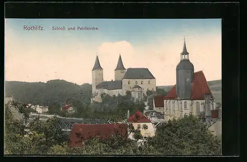 AK Rochlitz, Schloss und Petrikirche