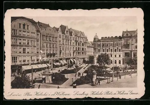 AK Lemberg, Halicki-Platz u. Walowa-Gasse