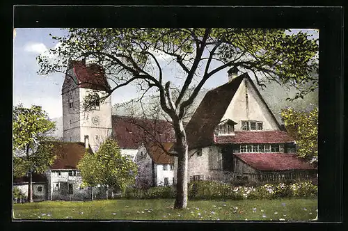 AK Alt-Bregenz, Kirche mit Umgebung