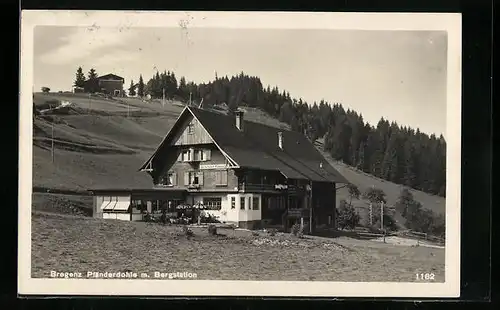 AK Bregenz, Pfänderdohle mit Bergstation