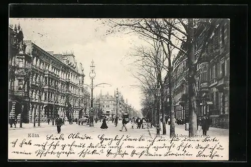 AK Köln-Neustadt, Strassenpartie am Hohenzollernring