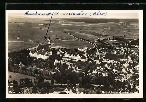 AK Donauwörth, Fliegeraufnahme der Stadt