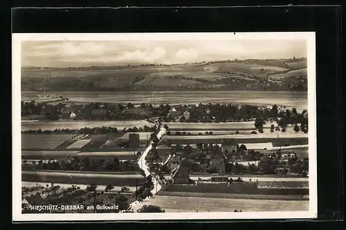 AK Nieschütz-Diesbar, Ortsansicht vom Flugzeug aus