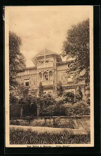 AK Bad Berka b. Weimar, Blick zur Villa Alice