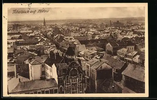 AK Mitau, Blick über die Häuser der Stadt