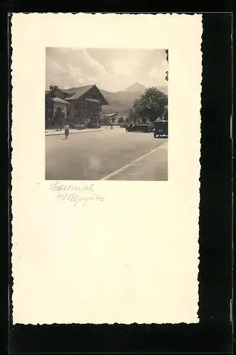 AK Garmisch, Sicht auf das Hotel Marktplatz