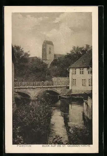 AK Parchim, Blick auf St. Georgen-Kirche