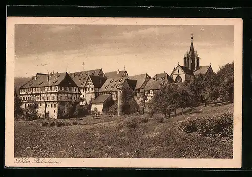 AK Bebenhausen, Ortsansicht mit Schloss