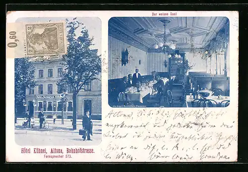 AK Hamburg-Altona, Hotel Kühnel in der Bahnhofstrasse