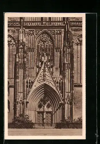 AK Magdeburg, Domhauptportal, Ganzsache WHW Winterhilfswerk 1934-35