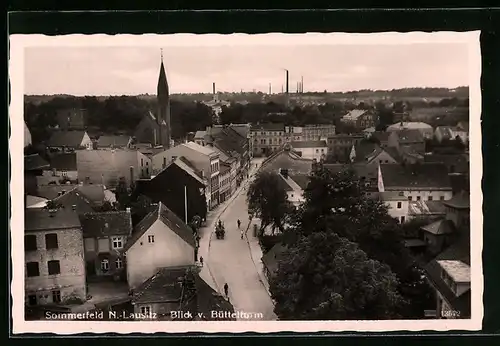 AK Sommerfeld, N.-Lausitz, Blick vom Büttelturm