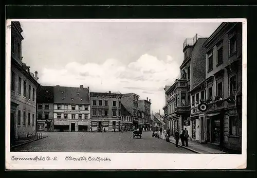 AK Sommerfeld /N.-L., Blick auf den Markt von der Südseite