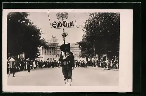 AK Wien, X. Deutsches Sängerbundesfest, Festzug Süd-Tirol