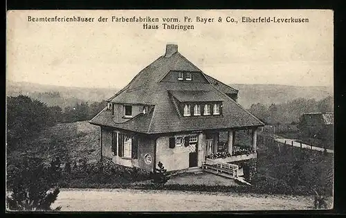 AK Dabringhausen, Beamtenferienhäuser der Farbenfabriken vorm. Bayer Co. Eiberfeld-Leverkusen, Haus Thüringen