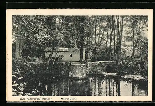 AK Bad Albersdorf, Partie an der Mineralquelle