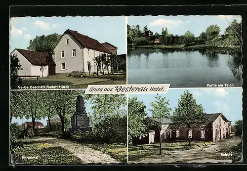 AK Westerau, Ehrenmal, Teich, Schule