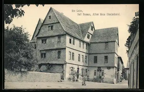 AK Bad Nassau, Altes Haus, Realschule