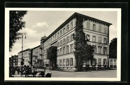 AK Bad Kissingen, Hotel Victoria mit Strasse