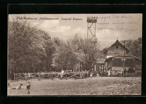 AK Wien, Café-Restaurant Jubiläumswarte Leopold Kramer