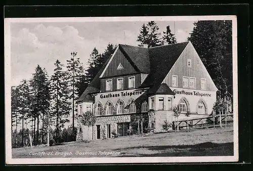 AK Carlsfeld i. Erzgeb., Gasthaus Talsperre