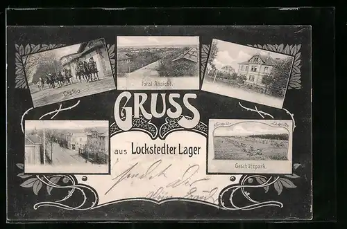 AK Lockstedter Lager, Casino, Gebäudeansicht, Geschützpark