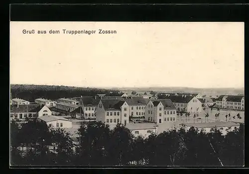 AK Zossen, Truppenlager aus der Vogelschau