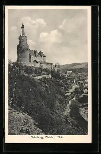 AK Weida i. Thür., Totalansicht der Osterburg