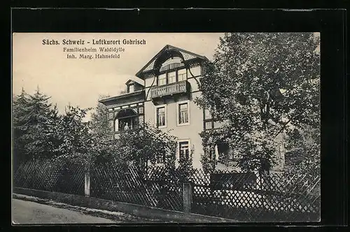 AK Gohrisch /Sächs. Schweiz, Hotel-Familienheim Waldidylle von Marg. Hahnefeld