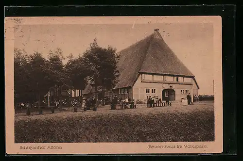 AK Hamburg-Altona, Gasthaus Schützenhof im Volkspark