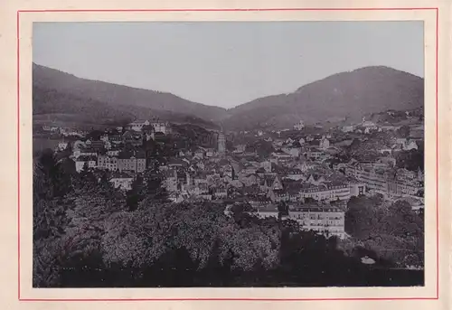 Fotoalbum 18 Fotografien Zedler u. Vogel, Darmstadt, Ansicht Baden-Baden, Bahnhof, Conversationshaus, Postplatz, Kapelle