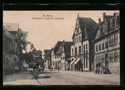 AK Gr.-Gerau, Frankfurter Strasse mit Stadthaus