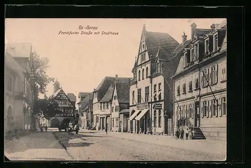 AK Gr.-Gerau, Frankfurter Strasse mit Stadthaus