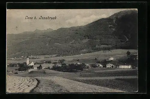 AK Lans b. Innsbruck, der Ort aus der Vogelschau