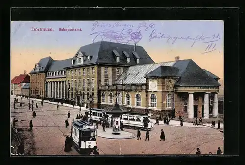 AK Dortmund, Strassenbahnverkehr am Bahnpostamt