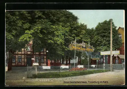 AK Treseburg im Harz, Hotel Deutsches Haus