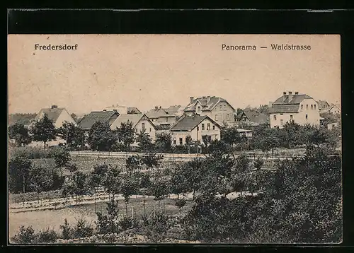 AK Fredersdorf, Panorama mit Waldstrasse