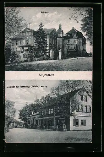 AK Alt-Jessnitz, Gasthof zur Erholung, Schloss