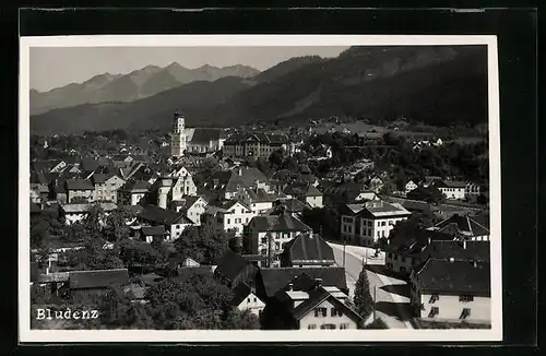 AK Bludenz, Ortsansicht aus der Vogelschau